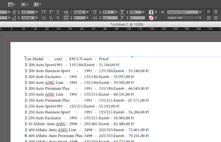 Import table from Word to InDesign: copy table from Word to InDesign
