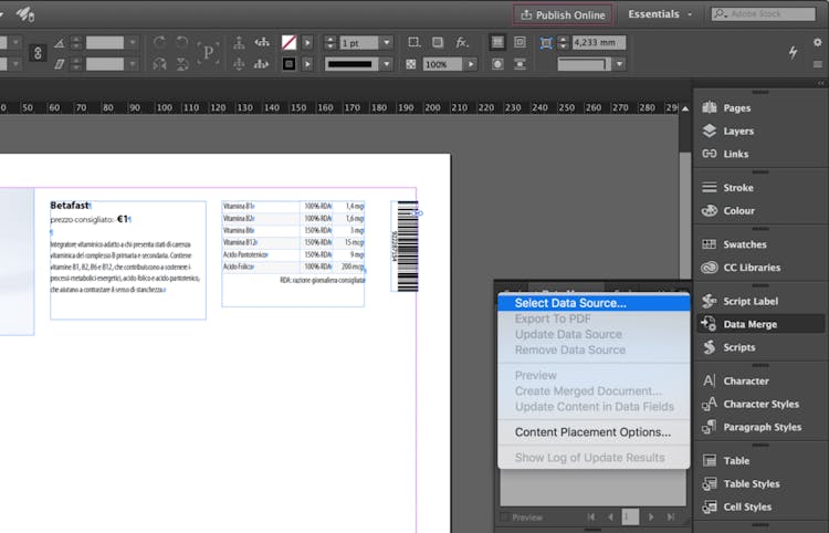 indesign data merge multiple record layout not working