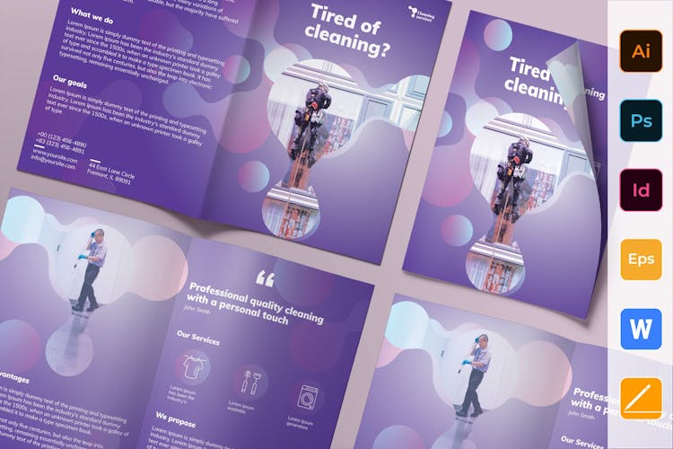 Cleaning service brochure template