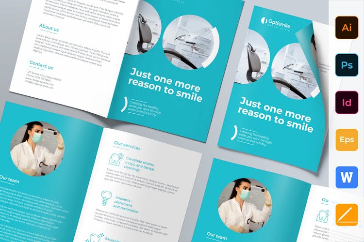 Dental Clinic Brochure indesign template