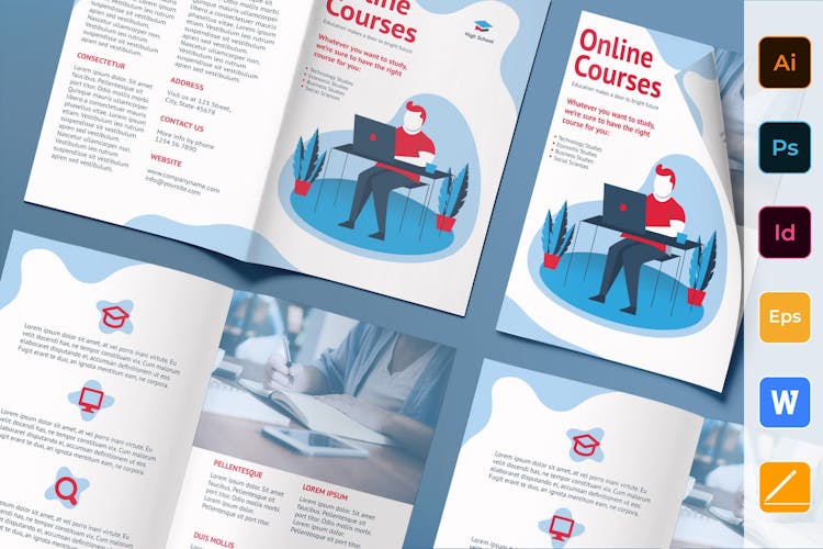 Online Course Brochure template