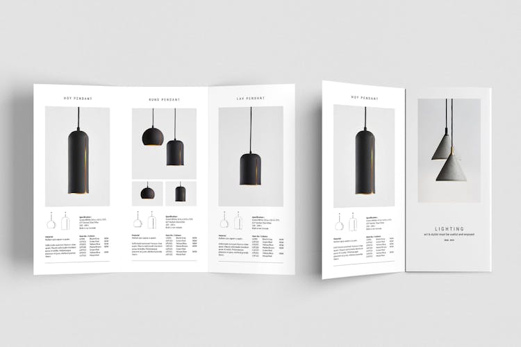 Lighting Trifold Brochure Template