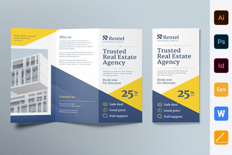 Apartment Rental trifold template