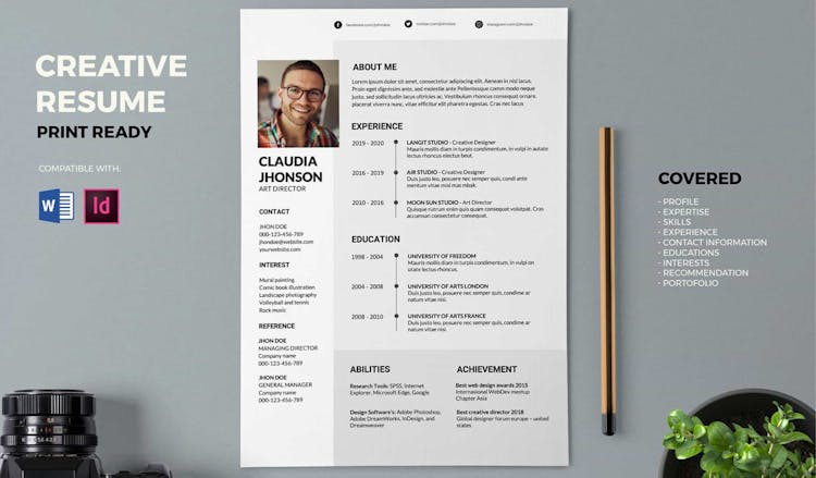 The 100 InDesign Resume Templates you need in 2021 – Redokun