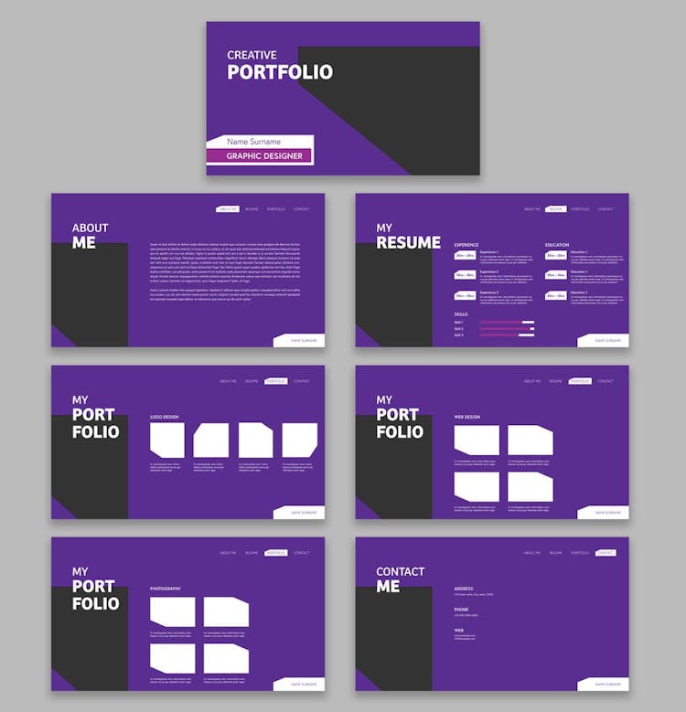 InDesign Portfolio Template Preview