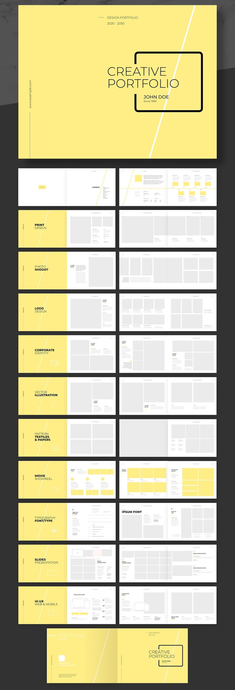 InDesign Portfolio Template Preview