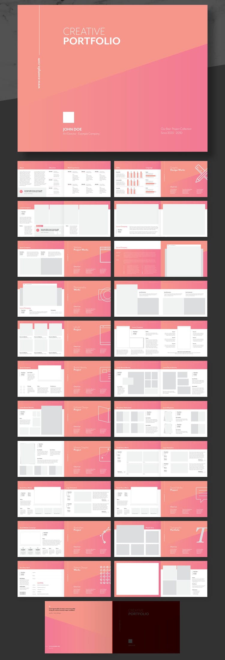 InDesign Portfolio Template Preview
