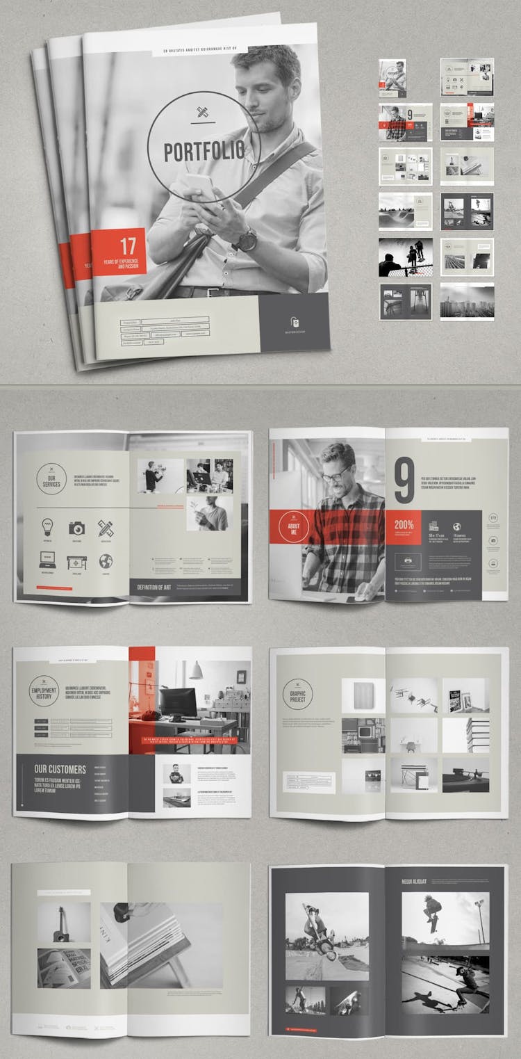 InDesign Portfolio Template Preview
