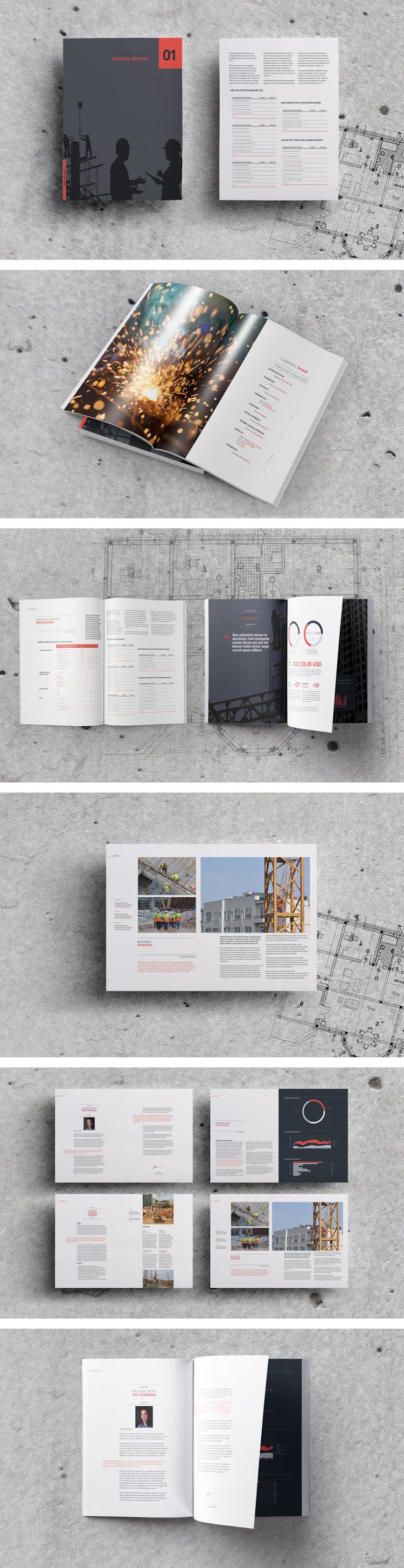 22 Modern Annual Report Design Templates (Free and Paid) – Redokun Within Illustrator Report Templates