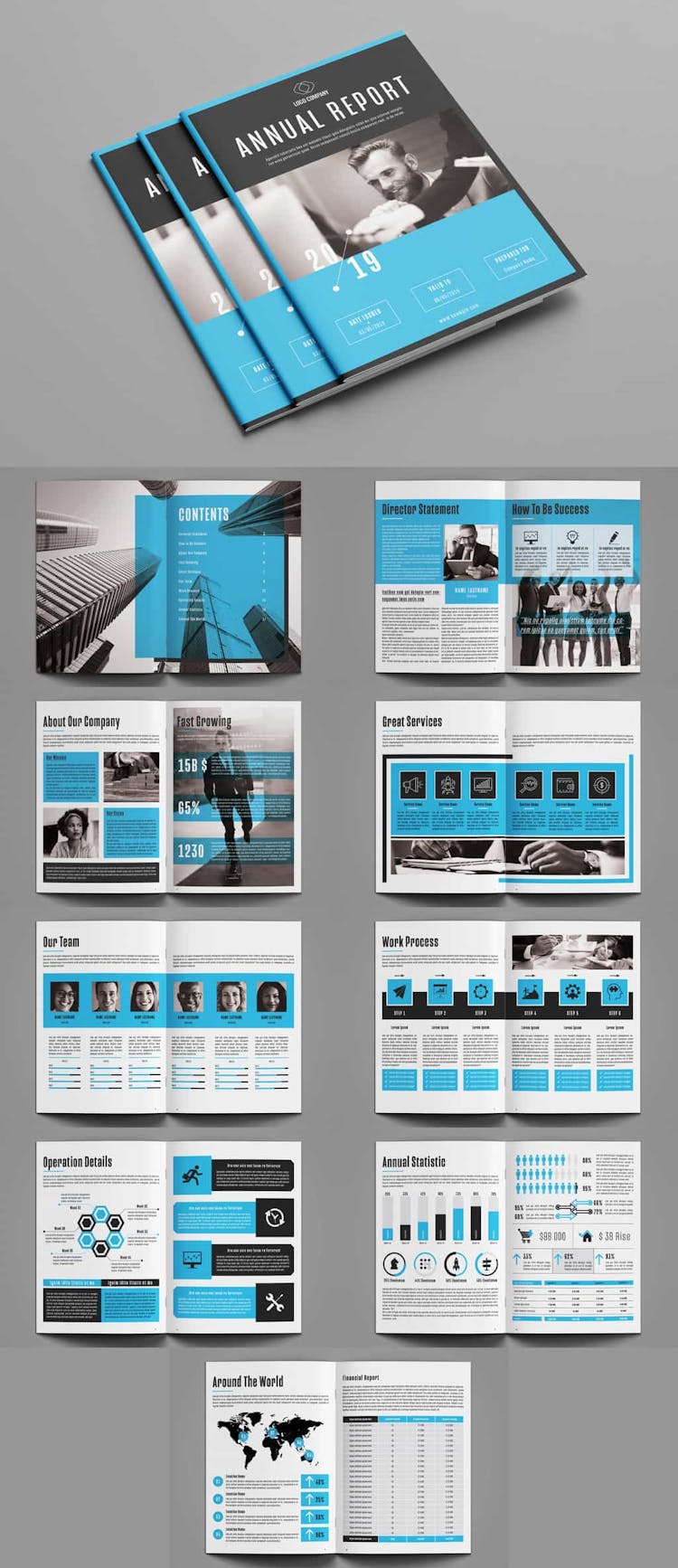 24 Modern Annual Report Design Templates (Free and Paid) – Redokun With Regard To Good Report Templates