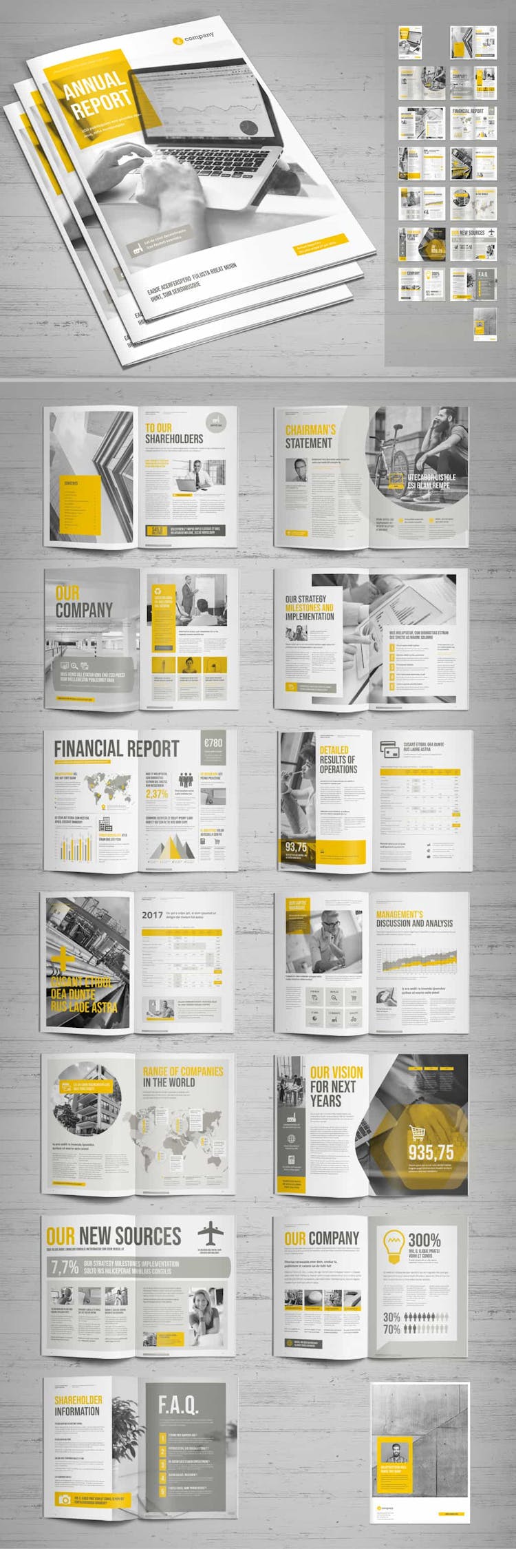 20 Modern Annual Report Design Templates (Free and Paid) – Redokun With Chairman
