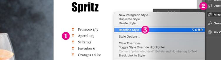 shortcut for bullet points in indesign mac