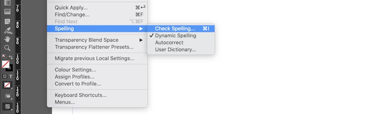 spell check in indesign